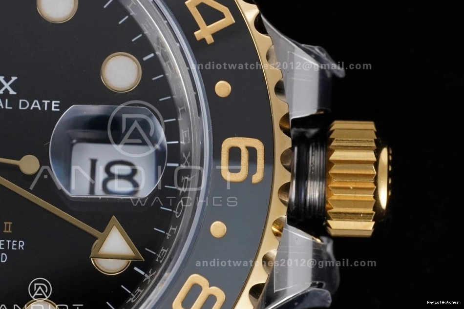 SS ARF Super GRNR 881 Bracelet CHS GMT-Master Dial Weight) II SH3285 (Gain Edition YG Best Black WeatherProof on 126713 New Clone 1:1 0424